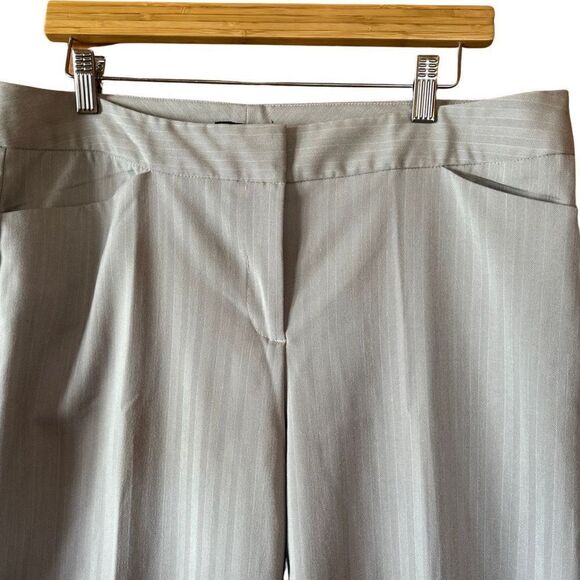 Alfani Gray Herringbone Dress Pants Size 12 Classic Fit Work Trousers - Picture 2 of 12